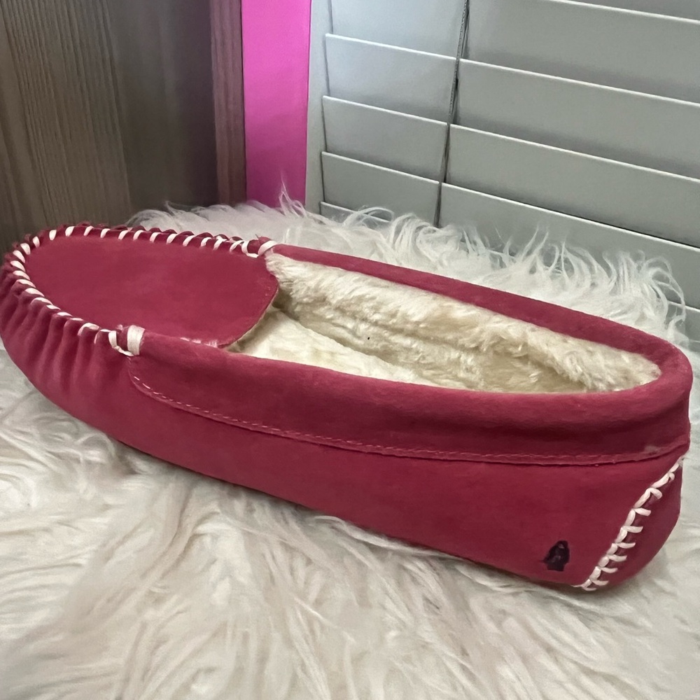 Cozy Pink Hush Puppies Moccasin Slippers